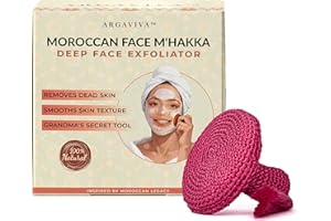 ARGAVIVA Face Exfoliator and Skin Care Tool – Gentle Scrubber Pad for Daily Use on Face and Neck, Remove Dead Skin and Achieve a Smooth, Radiant Glow for Men & Women – Perfect for Relaxing Facial Massage