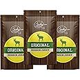 Jerky.com Original Venison Jerky 3-Pack - Exotic Jerky High Protein, Gluten-Free, All-Natural Exotic Snack - Premium Wild Game Meat - Perfect for Hiking, Camping, and On-the-Go 1.75oz (Pack of 3)