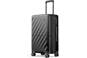 NINETYGO Carry on Luggage 22 X 14 X 9 Airline Approved, 20 Inch Luggage for 3-5 Days Trip, Double Spinner Wheels, 100% Hardshell PC, TSA Lock (Onyx Black, Hudson)