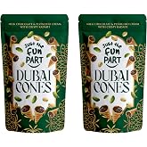 Just The Fun Part | Bite-Size Crispy Mini Waffle Dubai Cones | Filled With Premium Belgian Milk Chocolate &amp; Pistachio Cream with Crispy Kadaifi| 4.23 Ounce (Pack of 2, Dubai Cones)