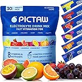 Electrolytes Powder Packets Hydration Packet, Liquid Daily IV Hydrate Packets for Dehydration Relief and Rehydration Portable, Instant Electrolyte Drink Mix NonGMO 10.58oz 300g (Variety 30 Packets )