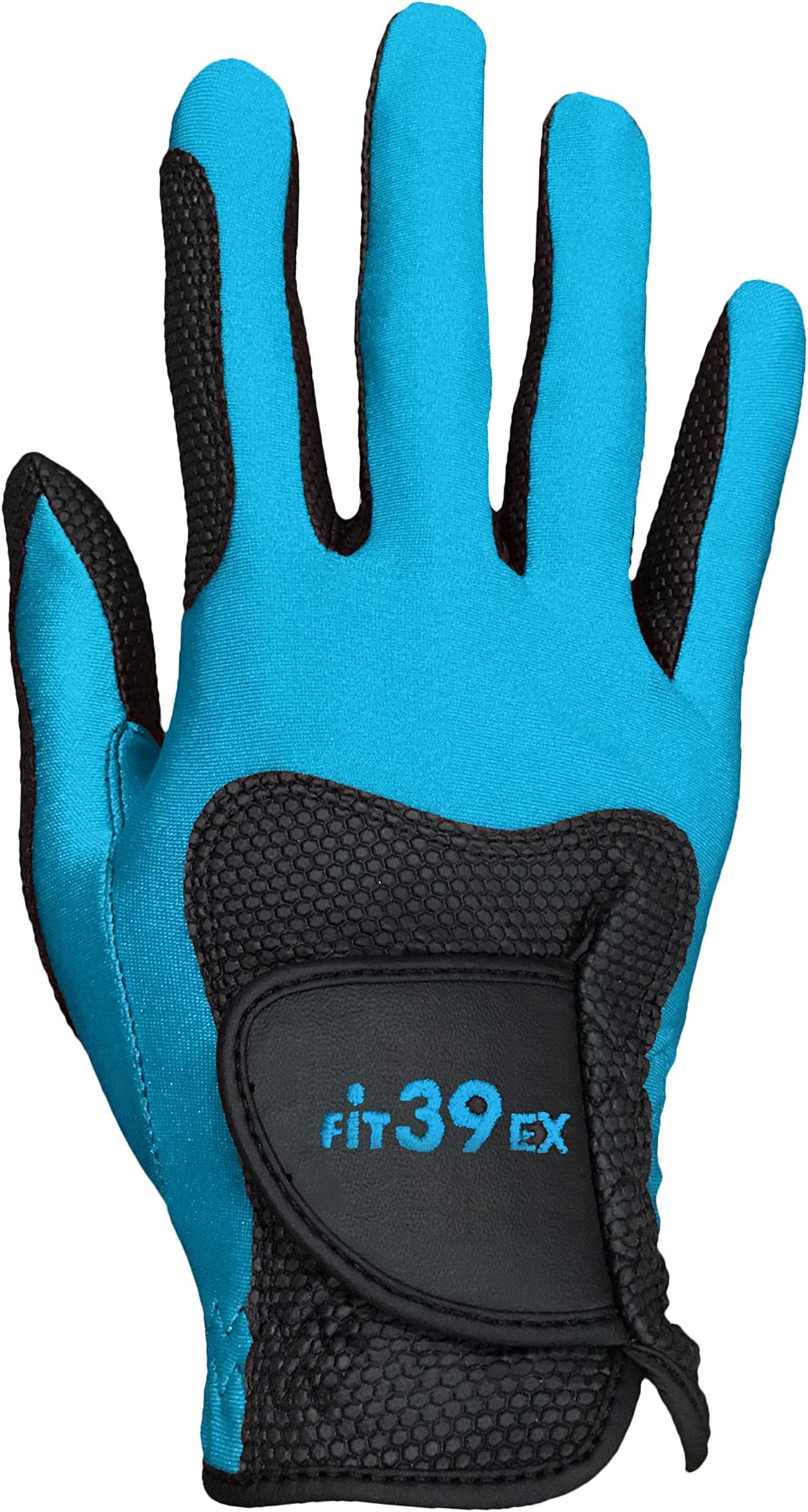 FiT39 Right Hand Golf Gloves (Blue Shell/Black, XL)