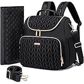 Tealari 4 in 1 Convertible Diaper Bag Backpack,Waterproof Baby Diaper Bag with Changing Pad,Converts into Baby Tote Bag,Diaper Backpack,Stroller Bag and Crossbody Diaper Bag