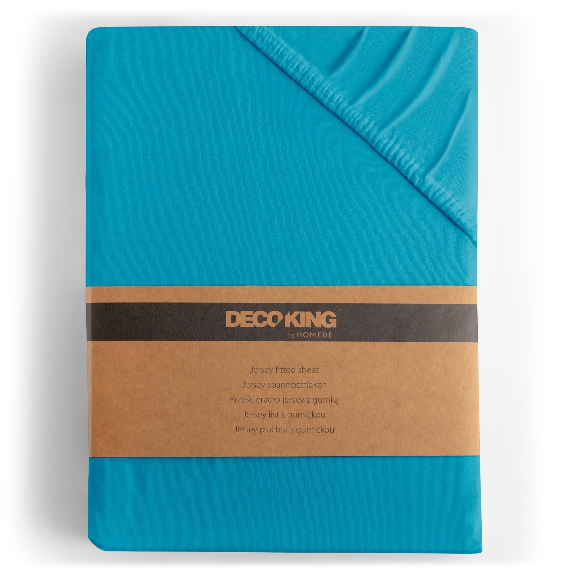 DecoKing Fitted Sheet Double 100% Combed Cotton Soft Jersey Bed Sheet 120x200-140x200 cm Zyan Amber