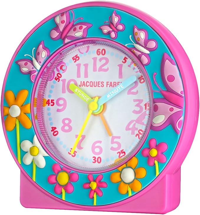 JACQUES FAREL ACN6969 Children's Alarm Clock Butterfly Design Amazon