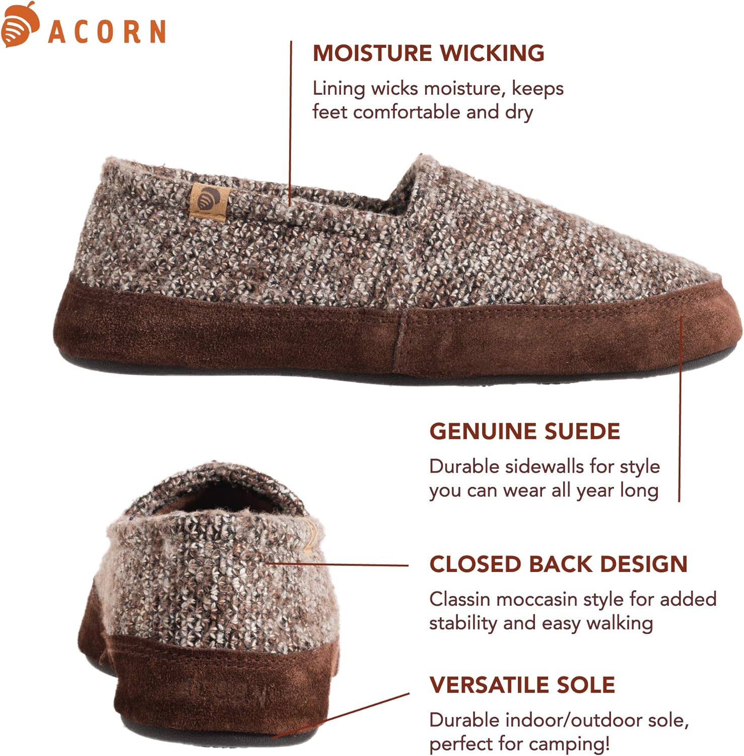  | Acorn Men's Moc Slippers | Slippers