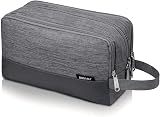 WANDF Toiletry Bag Water-Resistant Nylon Travel Dopp Kit A Denim Grey