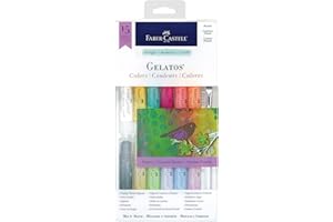 Faber-Castell Gelatos Pastels Color Set, 12 Pastel Colors - Multi-Purpose Art Medium