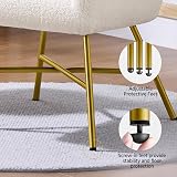 Yaheetech Boucle Tub Chair Modern Upholstered Armchair White view 8