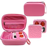 LeoTube Hard Case Bag and Silicone Shell Cover for Yoto Mini Kids Audio & Music Player. Storage Holder for Children’s Speaker Plays Audiobook Cards and Accessories for Boys and Girls(Pink)