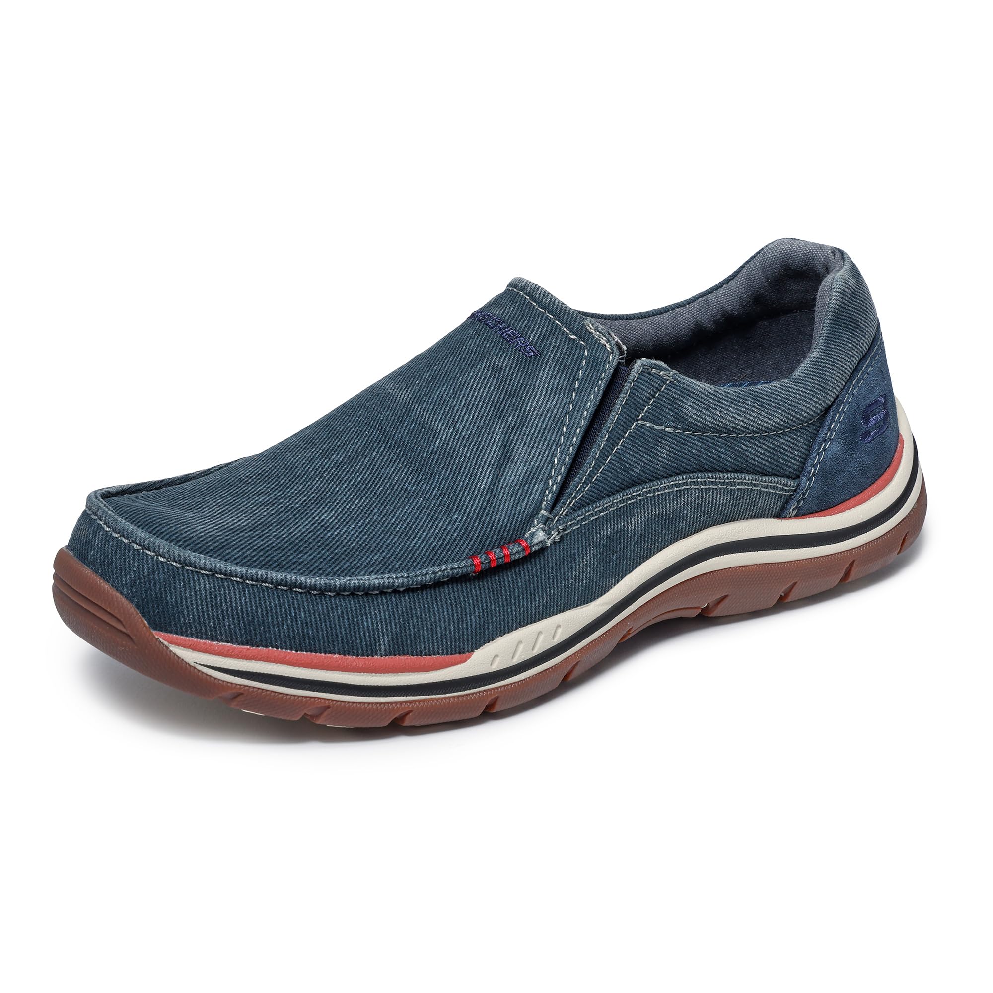 Skechers Men's Expected Avillo Moccasin, Navy, 11.5 Medium US Image