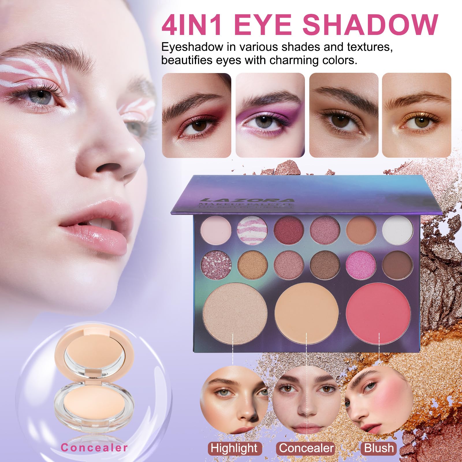 Makeup Kit for Teens Makeup Gift Set for Beginners Teenager Makeup Sets Travel Makeup Kits for Teenagers Girls 14-16 Make Up Kit for Teen & Girls