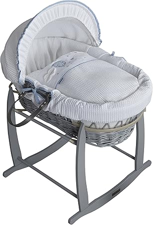 clair de lune grey moses basket