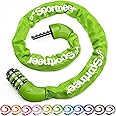 Sportneer Bike Lock: 3.2ft 5 Digit Combination High Security Anti Theft Bike Chain Lock - Heavy Duty Resettable Keyless Bicycle Lock for Bike, Bicycle, Motorcycle, Scooter Etc