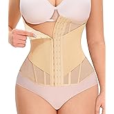 Nebility Waist Trainer for Women Corset Shapewear - Mesh Faja Body Shaper Waist Cincher Tummy Control Girdle Daily Wear
