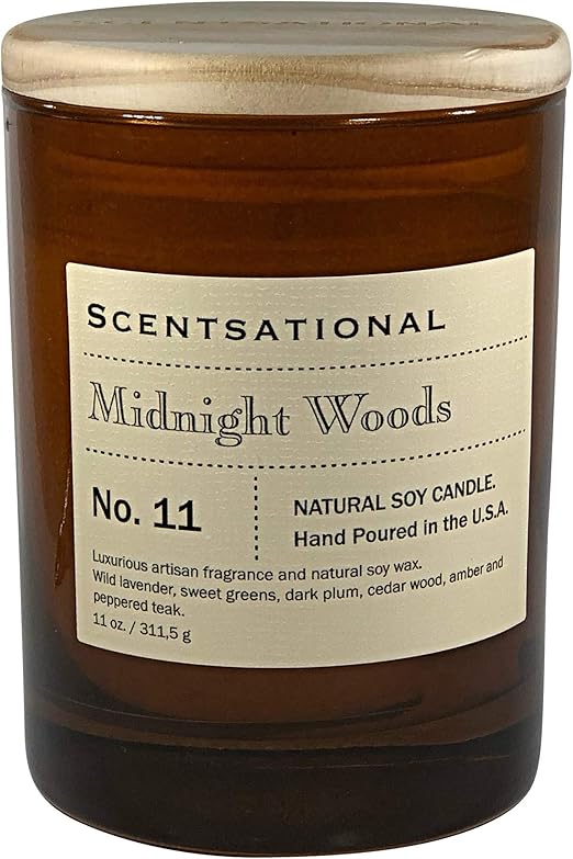 Amazon Com Scentsational Midnight Woods Candle Ivory Home Kitchen