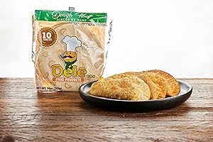 DELE FOOD PRODUCTS Dele Food Dough Discs for Empanada - Frozen Empanadas Dough Rounds Made with Wheat Flour, Easy to Fill and Seal for Homemade Empanadas, Pastry Shells for Beef, Chicken or Cheese Fillings, 6 Pack