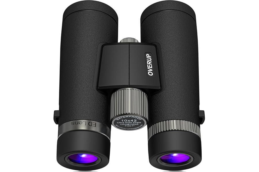 10x42 ED Optics Binoculars for Adults High Powered | BAK4,1.4pounds,IPX7 Waterproof,Long Eye Relief,Long Distance,Bird Watching,Travel