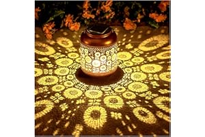 SRDJXY Sunflower Solar Lanterns Outdoor Waterproof Hanging Solar Lights Sunflower Gifts for Women/Men/Sunflower Lovers Gifts Metal Decorative LED Sunflower Lanterns for Garden Decor,Patio,Lawn,Pathway,Yard