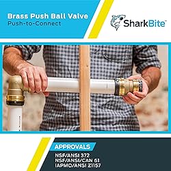 SharkBite 1-1/4 x 1-1/4 Inch Ball Valve, Push To