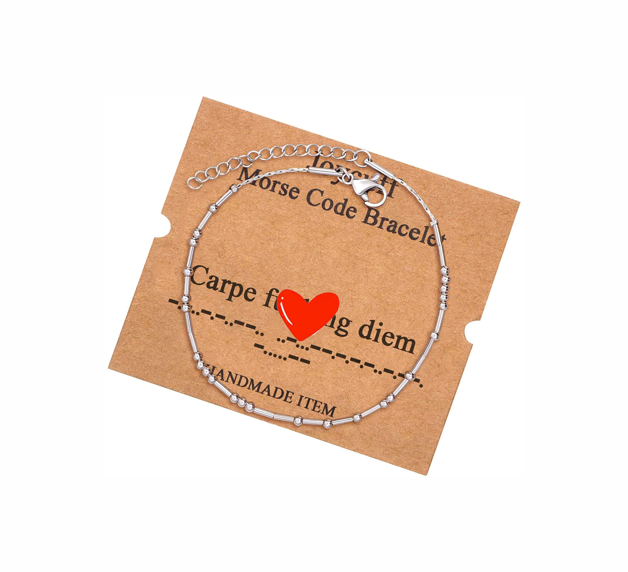 JoycuFF Morse Code Bracelets for Women Friend