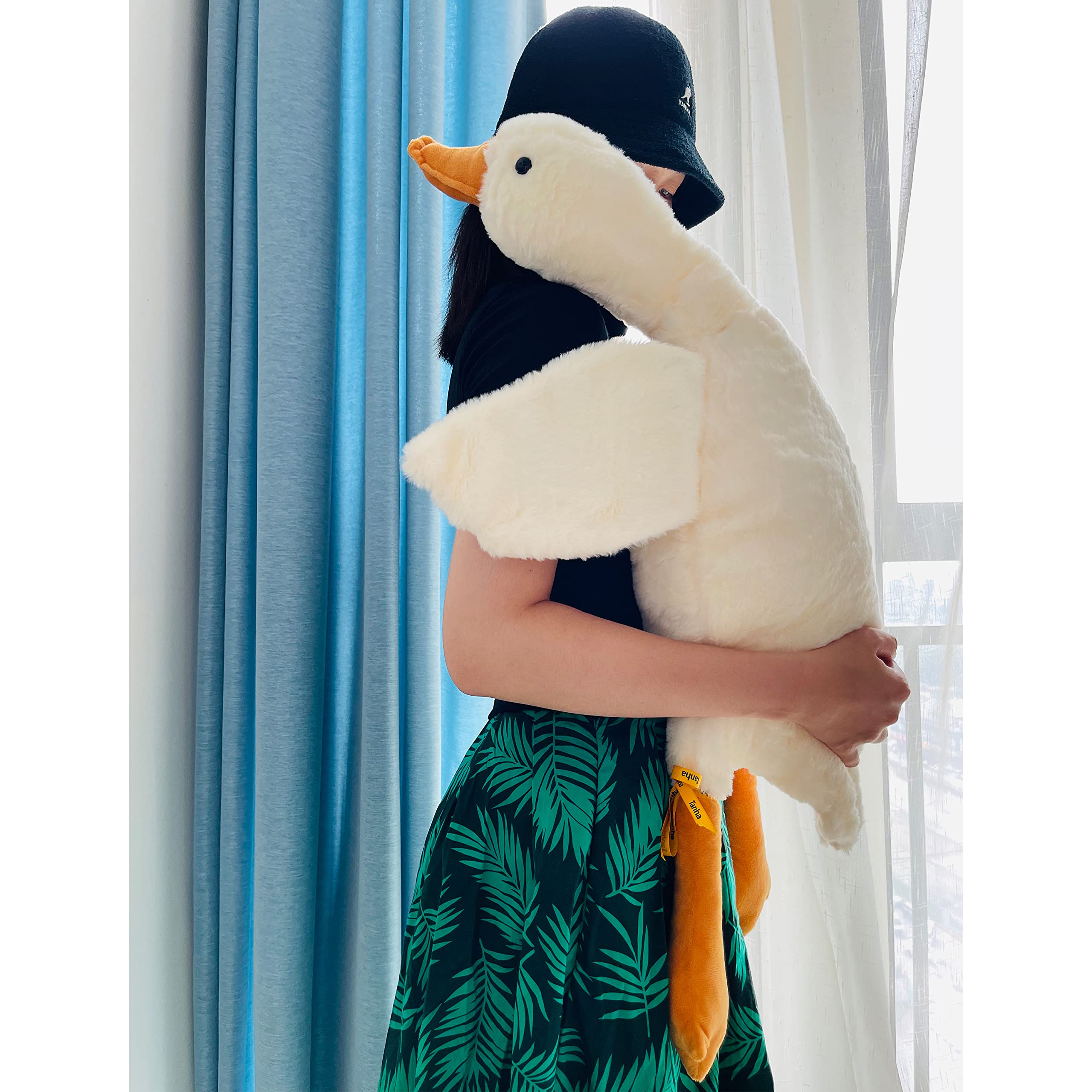 Tanha Goose Plush Stuffed Animals (White, 90cm / 35inch)