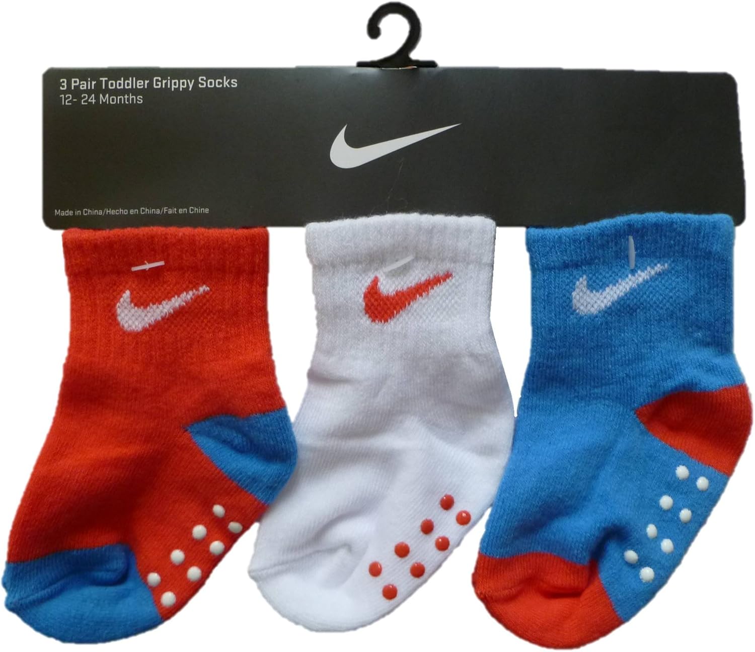Nike Swoosh 3 Paires Magnigrip Bebe Chaussettes Pour Bebe 12 24 Mois Mixte Amazon Fr Bebes Puericulture