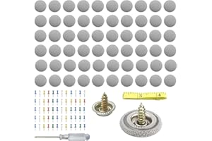 Dickno 60 PCS Car Roof Headliner Repair Kit, Auto Roof Snap Rivets Retainer with Installation Tool, Interior Ceiling Sagging Headliner Cloth Fixing Repair Buckle for All Vehicles (Grid Gray)