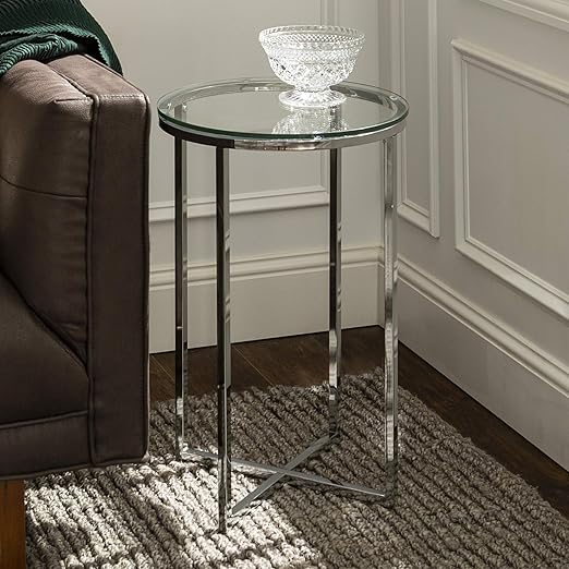 Modern Round Side End Accent Table Living Room Amazon.ca Home & Kitchen