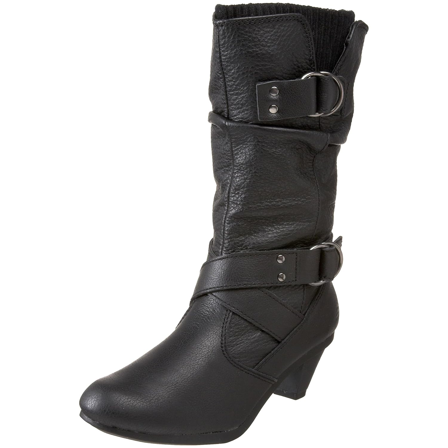 Skechers Women's Tabby Boot, Black, 11 M US MidCalf