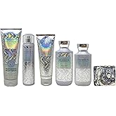 Bath & Body Works Platinum 5 Piece Set - Moisturizing Body Wash, Fragrance Mist, Body Cream, Body Wash and Body Lotion - with a Charcoal Scrub Bar Soap - Full Size