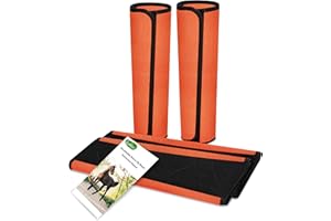 LUTICO Fly Boots for Horses - Set of 4 Breathable Mesh Leg Wraps for Ponies, Donkeys & Small Horses, Adjustable Hook-and-Loop Wraps, Lightweight Farm Horse Gear, Easy to Clean