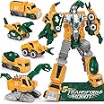 Dreamon Transforming Robot Toys Set for Boys,5-in-1 Magnetic Construction Vehicles for Kids Ages 4-7,5 Pcs STEM Building Toys for Kid