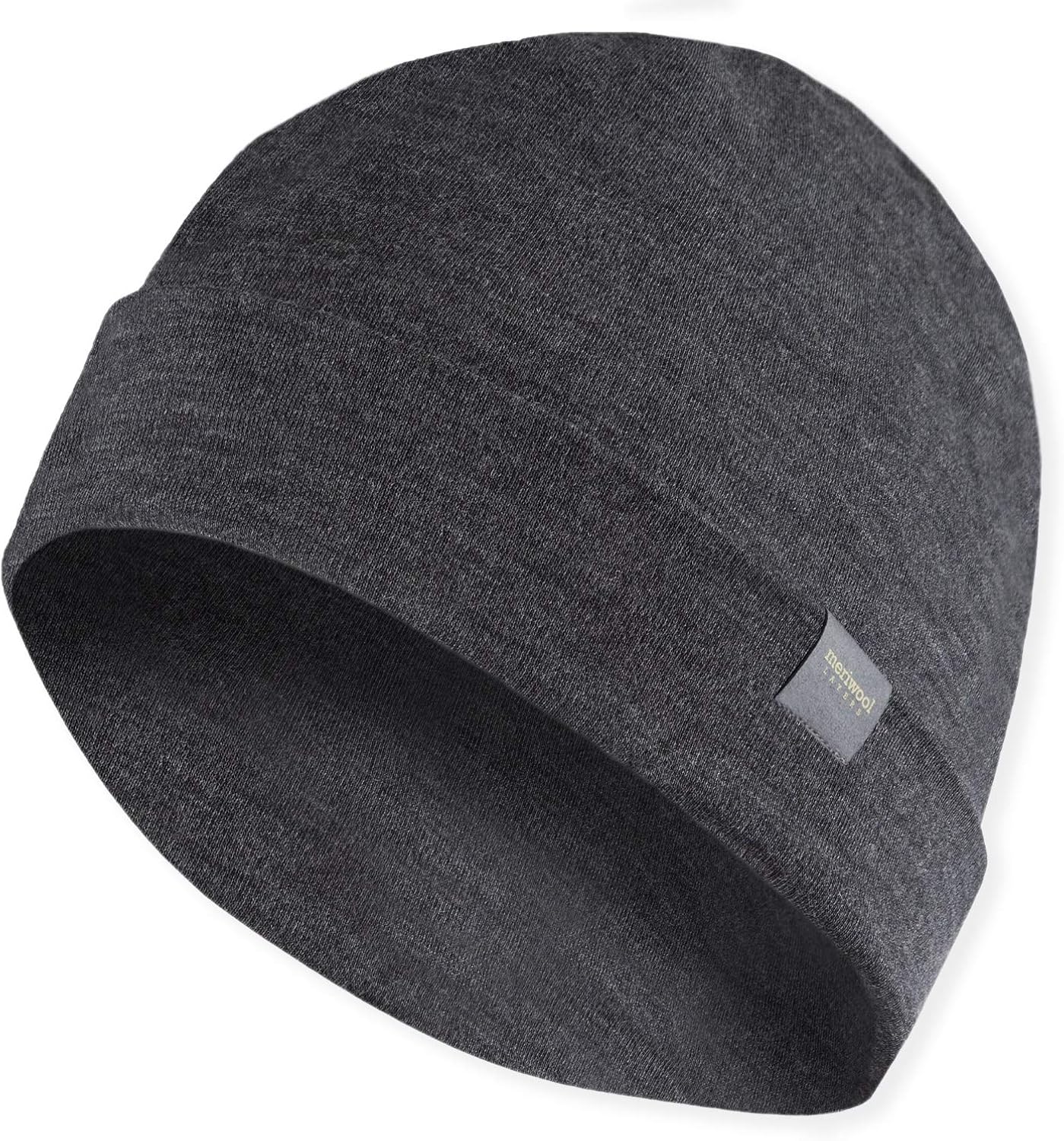 MERIWOOL Unisex Merino Wool Cuff Beanie Hat - Choose Your Color (Charcoal Gray) at  Men’s Clothing store