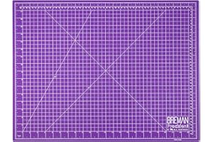 Breman Precision 18x24 Inch Self Healing Cutting Mat – 2-Sided 5-Ply PVC Purple/Gray Cutting Mats for Crafts, Sewing, Quilting & DIY Projects with Durable Non-Slip Surface and Precise Grid Lines