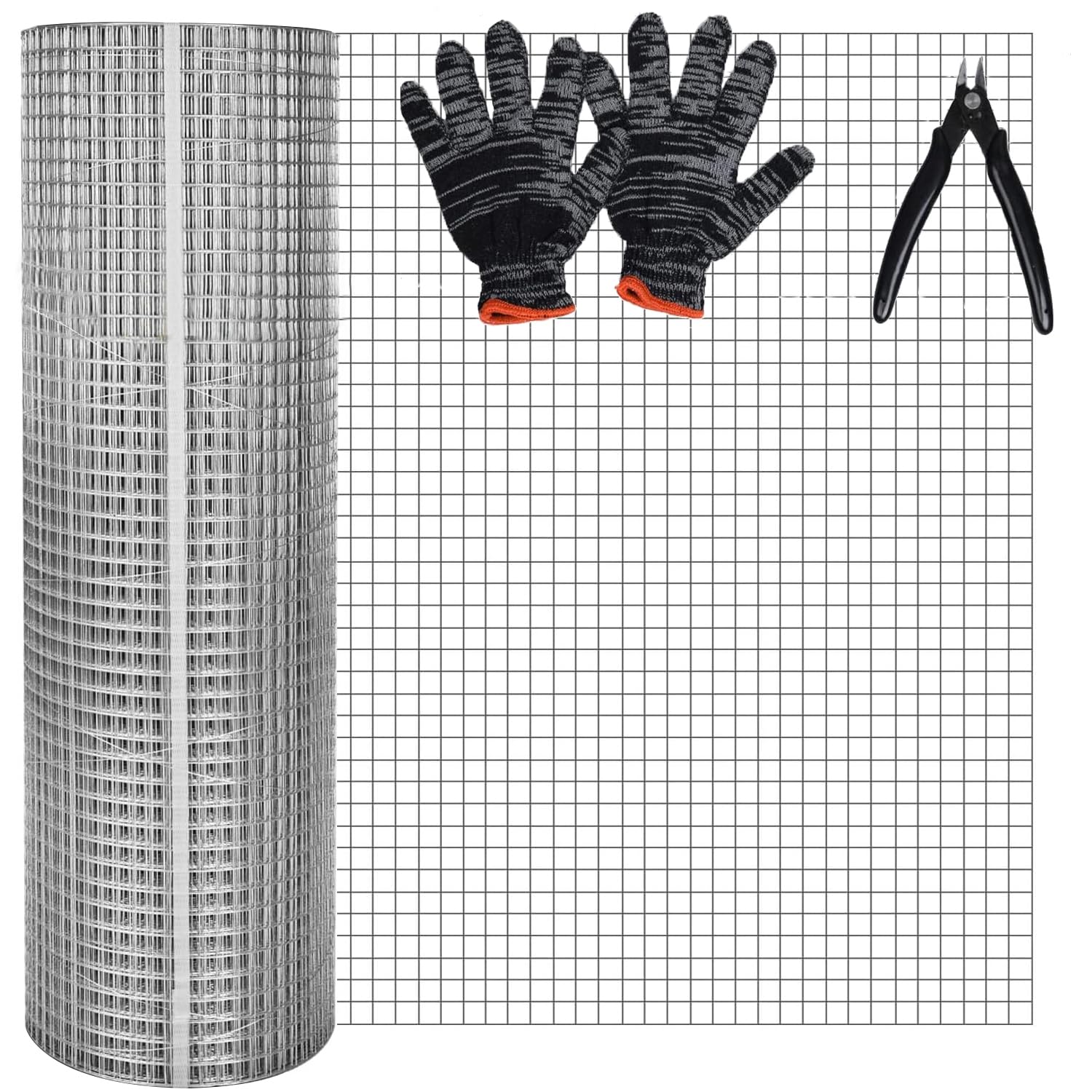 SDFNBRA Rodent Mesh Proofing Wire Mesh Roll, Galvanized Wire Metal Mesh Hardware Cloth Welded Roll for Stop Mice Access, Never Rust (6m x 40cm)