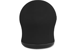 Safco Zenergy Swivel Ball Chair, Anti-Burst, Exercise Ball Chair for Home, Office & Classroom, Supports Active Seating, Black Mesh