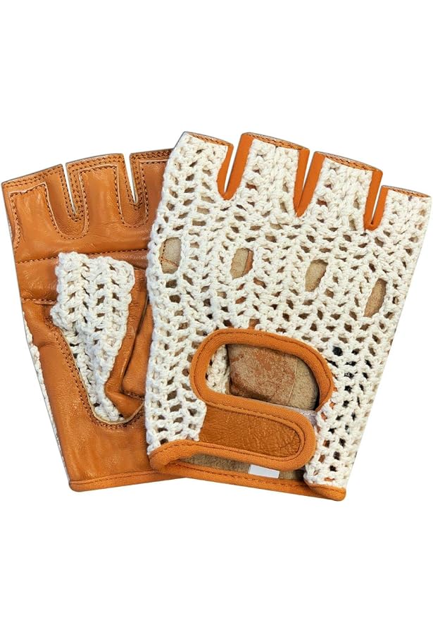 Prime Sports Men's Leather Fingerless Gloves – Breathable, Durable & Perfect For Gym, Weightlifting, Biking, Bus Driving, Or Wheelchair Use (All Seasons)