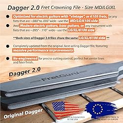 FretGuru Guitar Fret Crowning File - Dual Sided