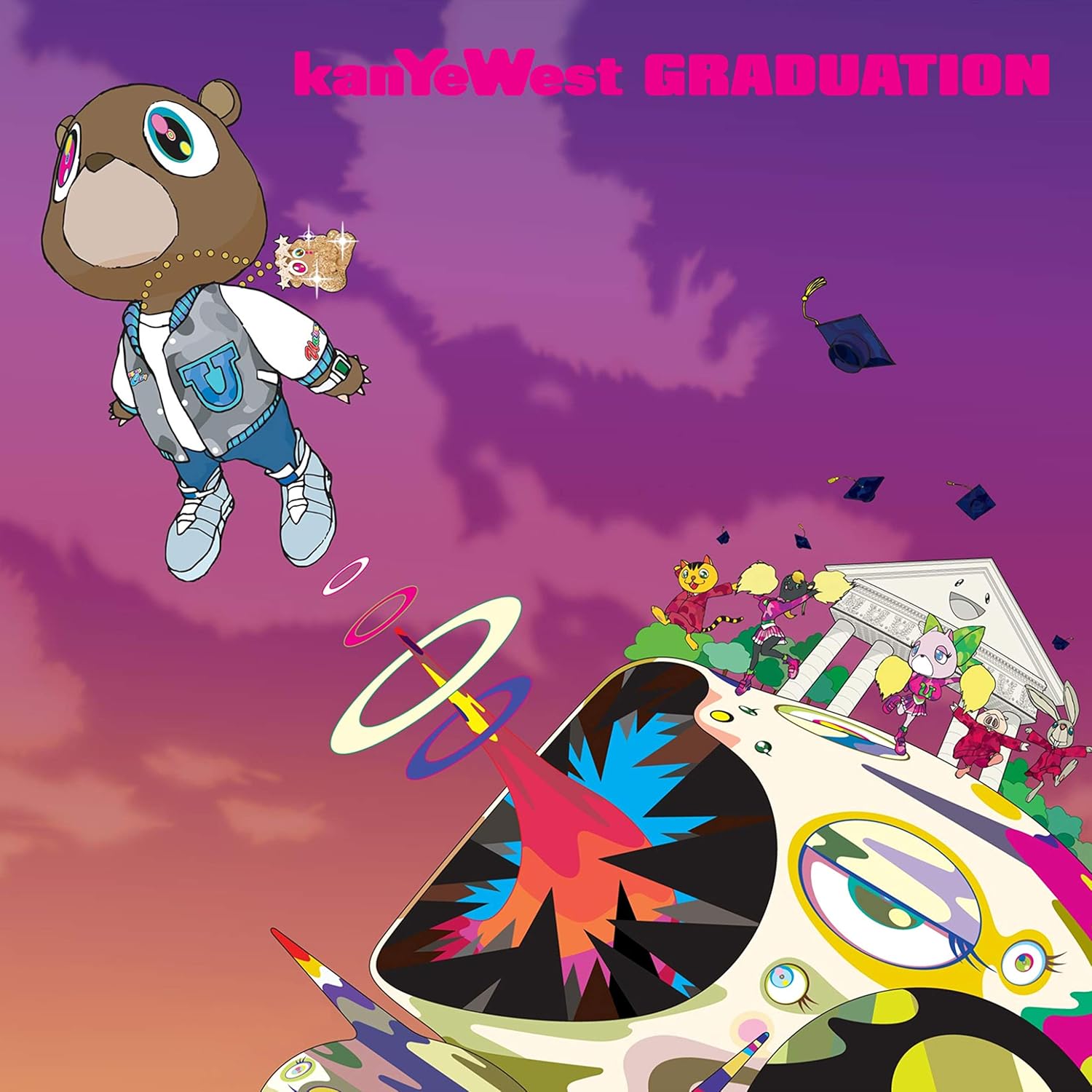 Amazon Com Sulili Kanye West Graduation Poster Art Print Wall Posters Size 20x20 Inches Posters Prints