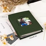Benjia Small Photo Album 6x4 2 Packs 100 Pockets Portrait Only Green view 6