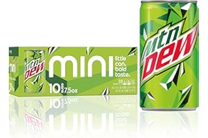 Mountain Dew Soda, Mini Cans, 7.5 Fl Oz (Pack of 10)