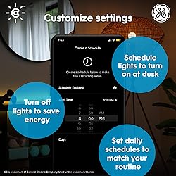 GE CYNC A21 Smart LED Light Bulbs, Color Changing