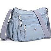 AOCINA Crossbody Bags for Women Multi Pocket Nylon Lightweight Ladies Purses Messenger Shoulder Handbags Satchel Travel Bag
