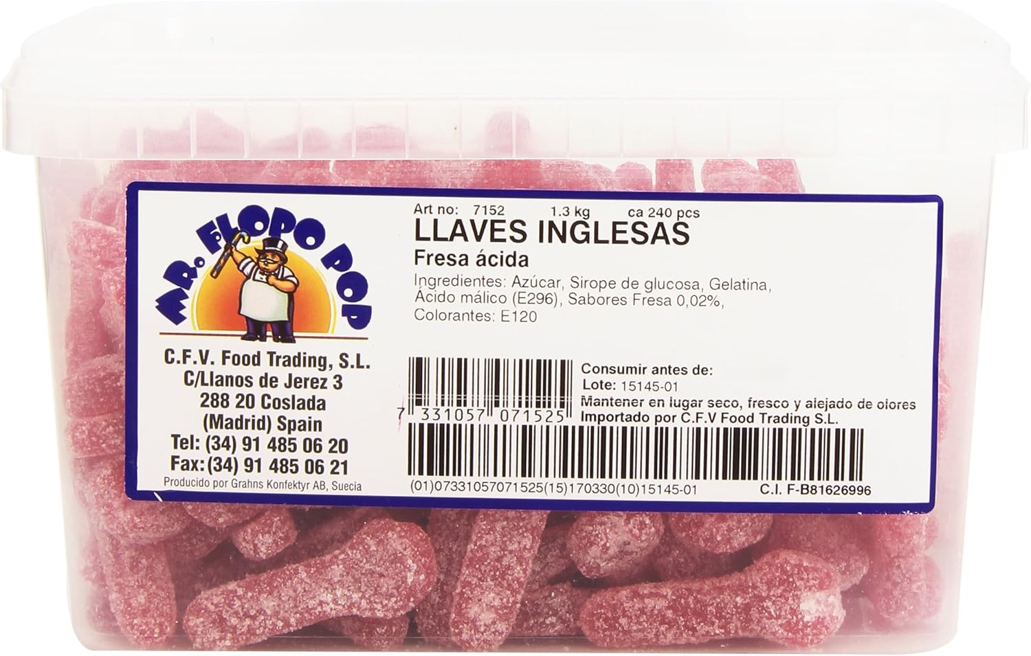 Mr Flopo Pop - Llaves inglesas - de fresca ácida - 1.3 kg ...