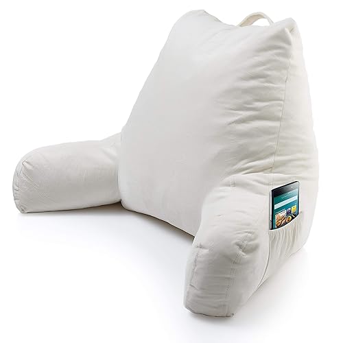 Keen Edge Home Reading Pillow with Arms and Pocket Shredded