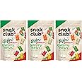 Snak Club Tajin Gummy Bears, Assorted Fruit Candy Gummies with Chili and Lime Seasoning, Mild Spice, Gluten-Free and Vegan Snacks, 9 oz Resealable Bags, 3 Pack