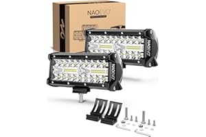 NAOEVO 7 inch LED Light Bar, 240W 24,000LM Offroad Fog/Driving Lights LED Pods with Spot Flood Combo Beam, Waterproof LED Wor