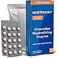 HISTAsolv Extra Strength DAO Enzyme Supplement for Histamine Food Intolerance - Eases Digestive Discomfort - Patented Tech - Made in Austria - 30 Pack