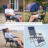 Straame Zero Gravity Chairs Set of 2 Folding Sun Loungers Navy view 9